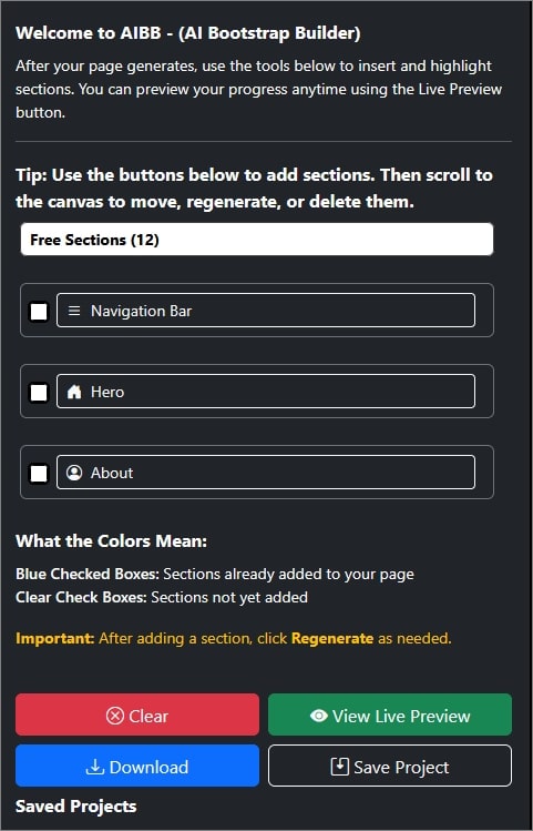 Builder Controls Preview