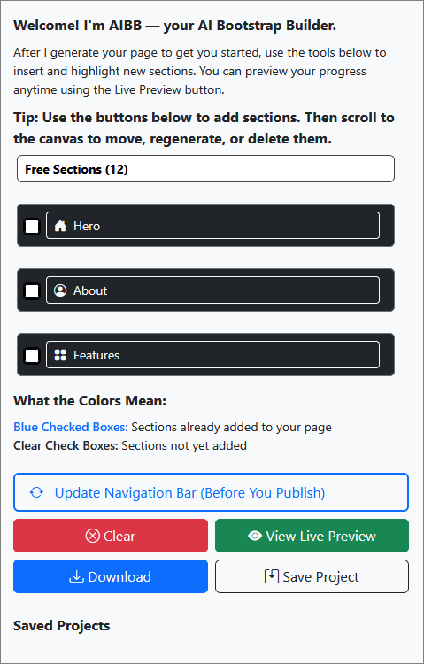 Builder Controls Preview